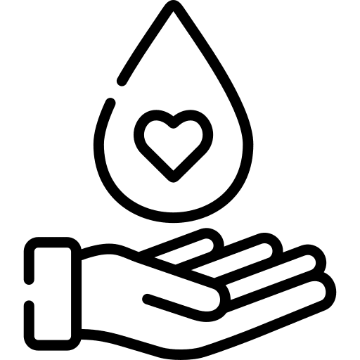 Blood donation miscellaneous hand blood donation icon