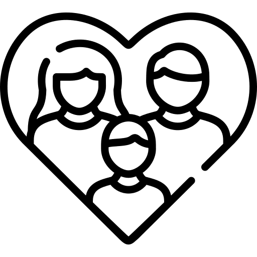 Family quarantine biology coronavirus icon