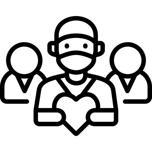 Team doctor medical team heart icon