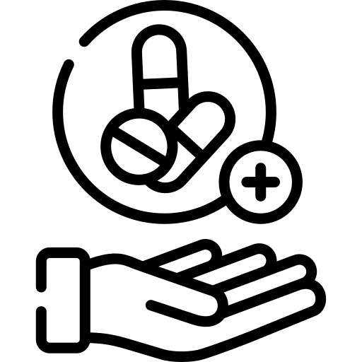 Give healthcare and medical bottle give icon