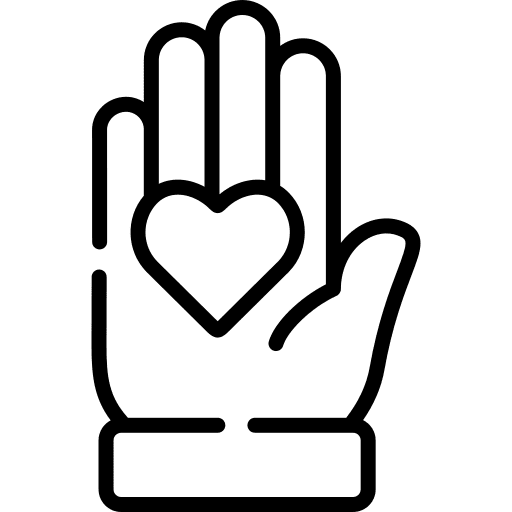 Give heart charity give love icon