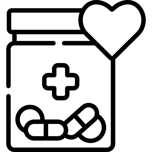 Medicine healthcare and medical pills medication icon