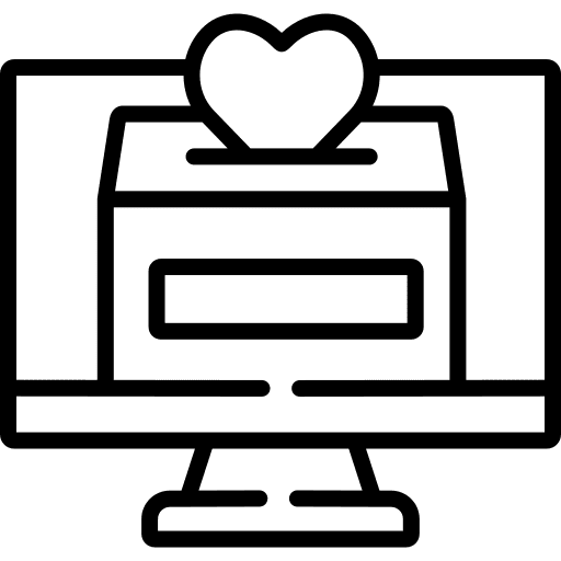 Online donation coin solidarity money icon