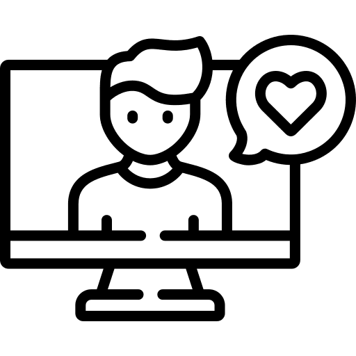 Video call tv screen monitor video call icon