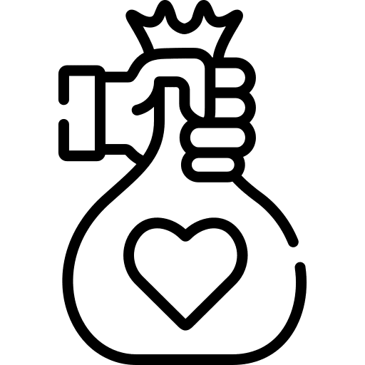 Donation box money box charity icon