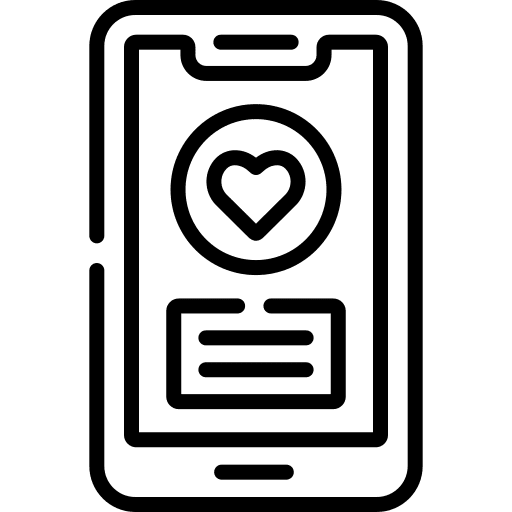 Smartphone love miscellaneous social media icon