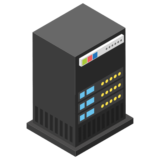 Data center web hosting storage web icon