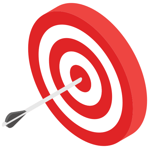 Target targeting objective dart board icon