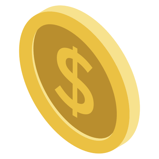 Dollar coin bank dollars icon