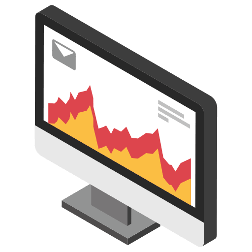 Monitor monitor online economic icon