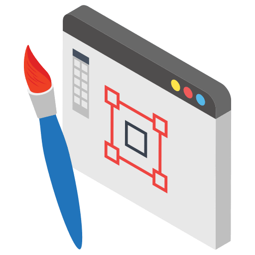 Web design monitor web ribbon design icon