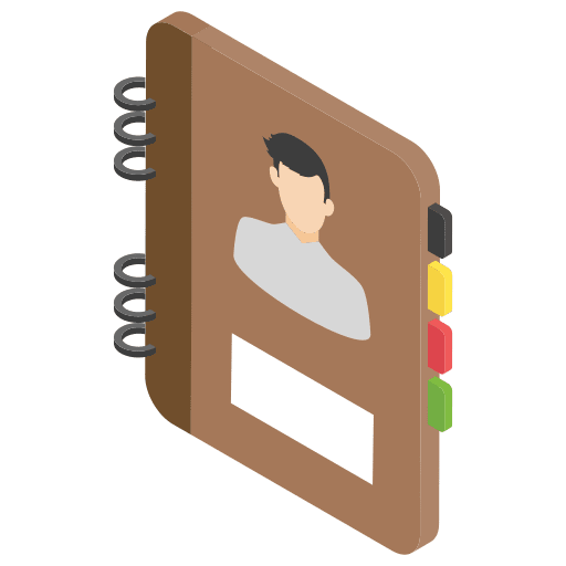 Contact list miscellaneous contact agenda icon