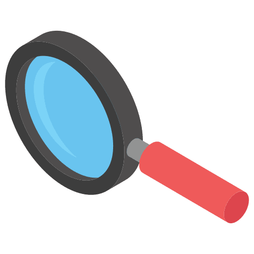 Magnifier quest camera with zoom search icon