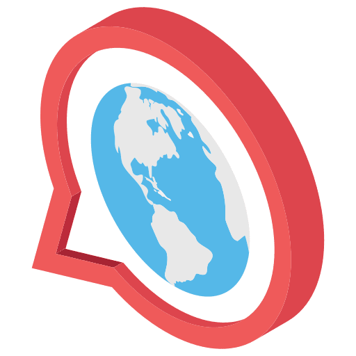 Global communication globe global communication speech bubble icon