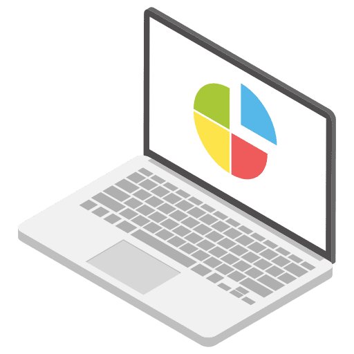 Graphical report efficiency user business and finance icon