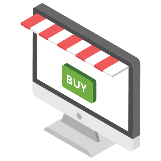 Online shopping marketing commerce and shopping shopping cart icon
