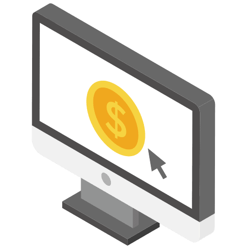 Pay per click online web pay per click icon