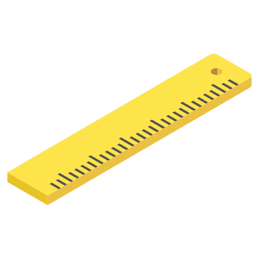 Ruler education graphic design measuring icon