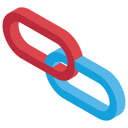 Chain saw link broken link linked icon