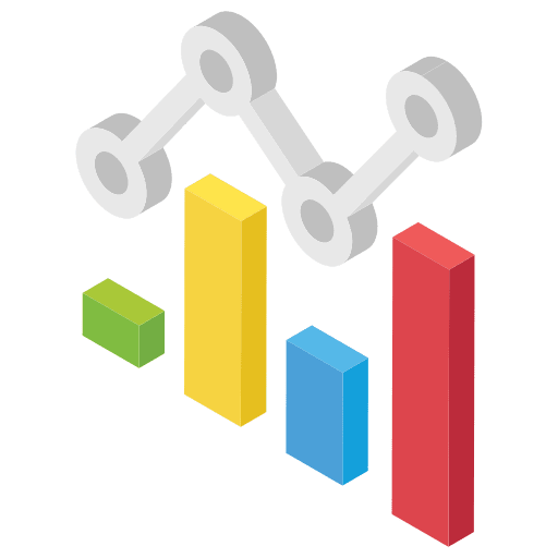 Growth chart business and finance settings stats icon