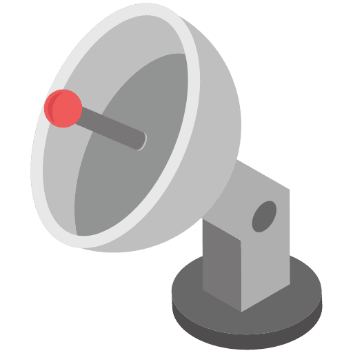 Satellite dish transmission communications satellite dish icon