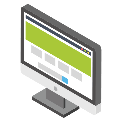 Webpage seo and web screen internet icon