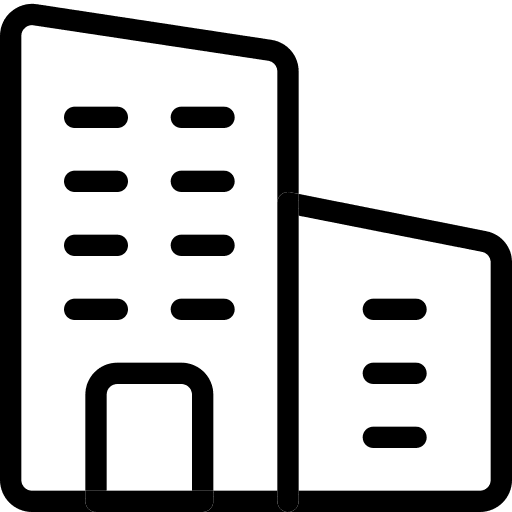 Business and trade office professions and jobs commercial building icon