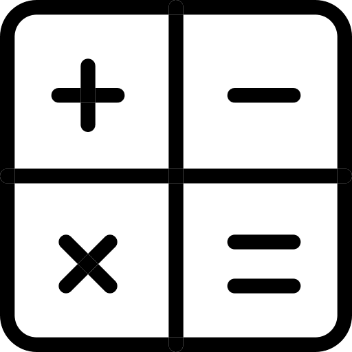 Keys calculate professions and jobs maths icon