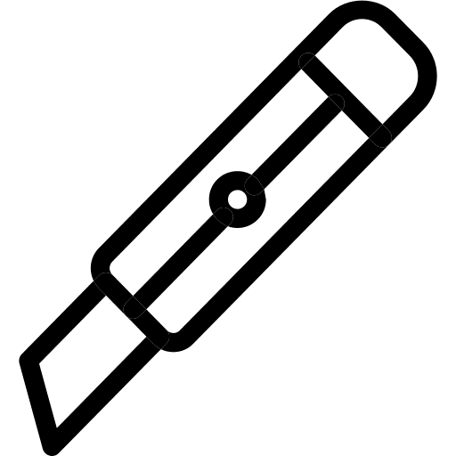 Cutter utility knife cutter blade icon