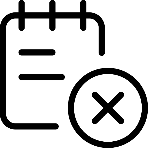 Delete schedule design organization icon