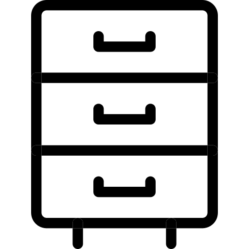 File cabinet office material filing cabinet archive icon