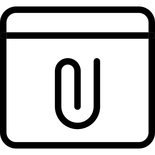 Web browser attached web attachment icon