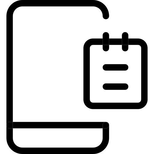 Cell phone cell phone design schedule icon