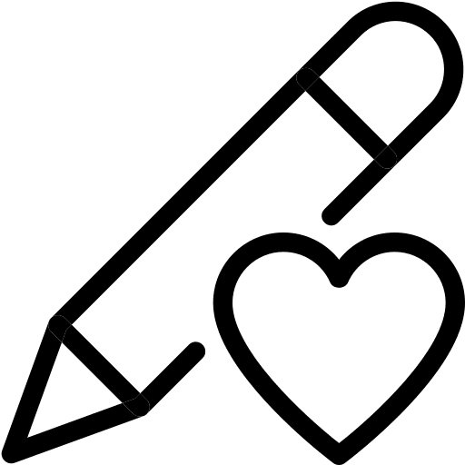 Favorite pen ui signature icon