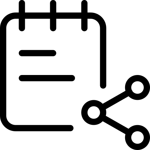 Share organization professions and jobs date icon