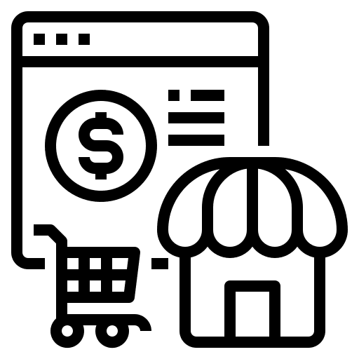 Online shopping online shop online shopping monitor icon