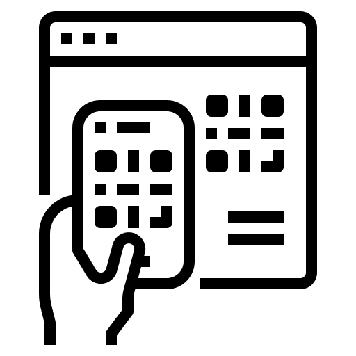 Qr code qr scan commerce and shopping mobile phone icon