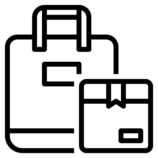 Shopping business and finance shopping delivery box icon