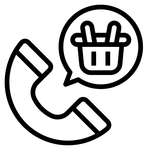 Telephone basket commerce and shopping shopping basket icon