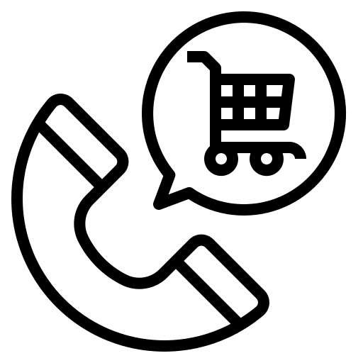 Telephone communications speech bubble online shop icon