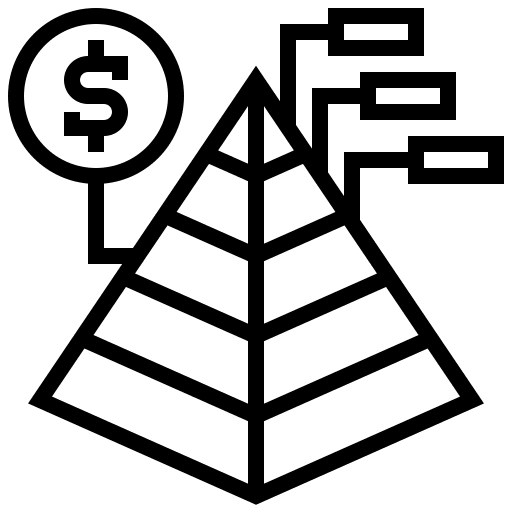 Analysis pyramid financial analysis icon