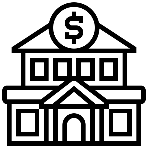 Banking building business and finance banks icon
