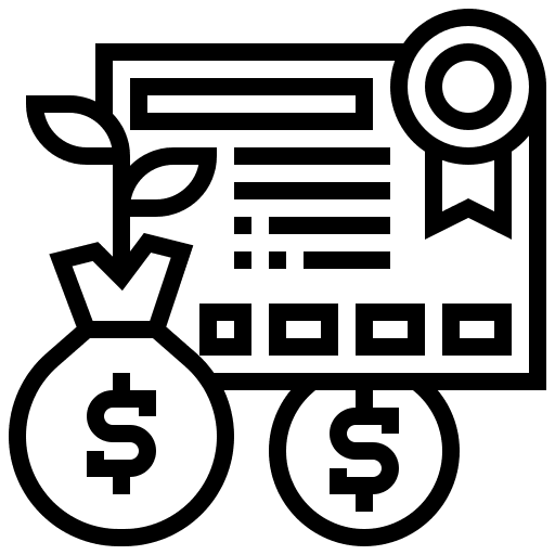 Bond loan finance business and finance icon