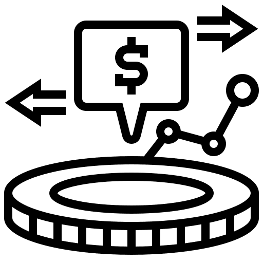 Return on investment graph revenue investment icon