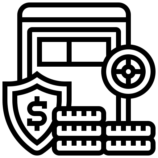 Investment insurance business and finance investment insurance icon