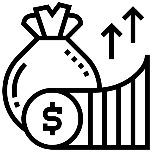 Profit statistics finances money icon