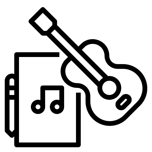 Music paper pen file icon