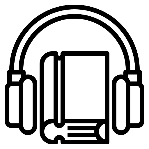 Podcast learning entertainment headphones icon