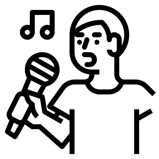 Singer avatar hobbies and free time professions and jobs icon