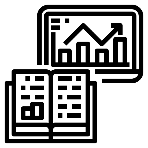 Investment learning business and finance statistics icon